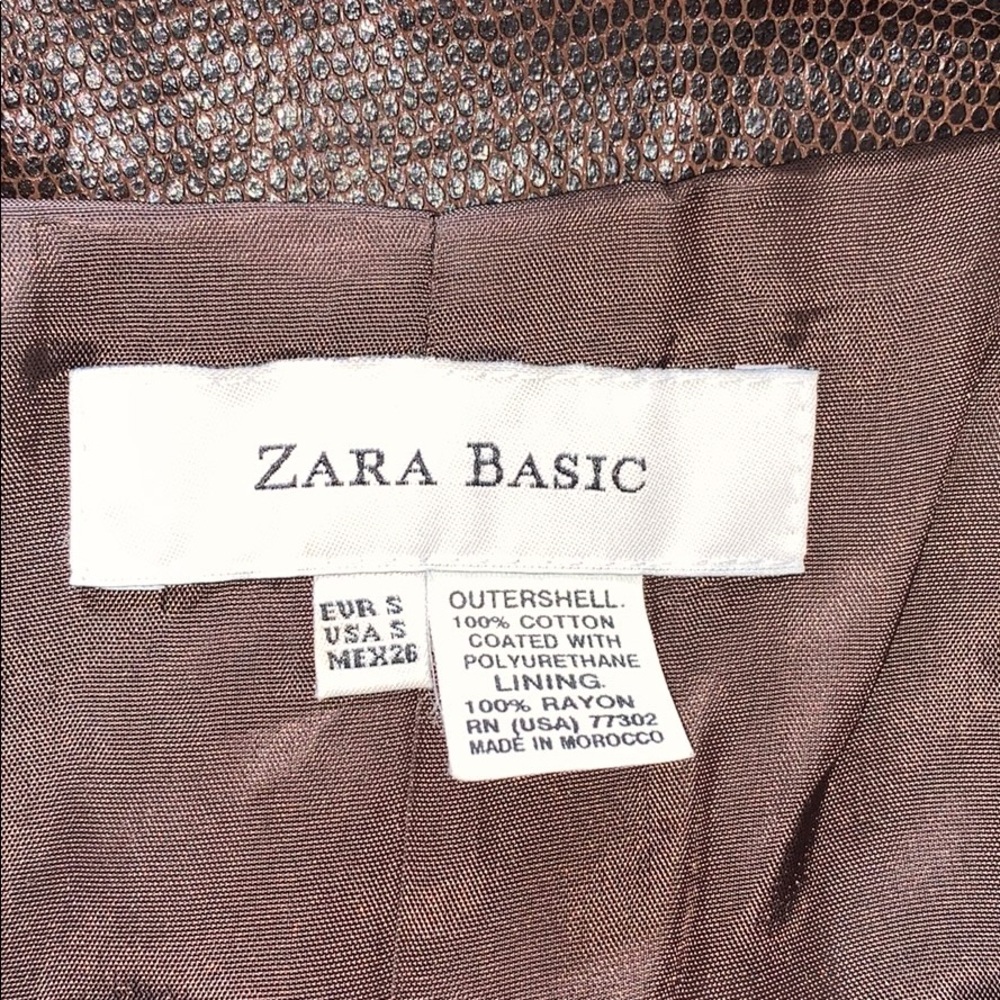 Zara Basic Leather Jacket - image 3